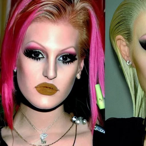 Prompt: jeffree star selfie in the 2 0 0 0 s, detailed and realistic face