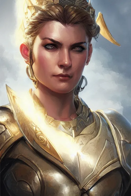 Image similar to amazon valkyrie athena, d & d, fantasy, portrait, highly detailed, headshot, digital painting, trending on artstation, concept art, sharp focus, illustration, art by artgerm and greg rutkowski and magali villeneuve