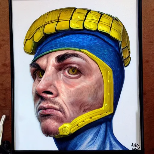 Image similar to man, bird's head, strong, gladiator, hyper realism