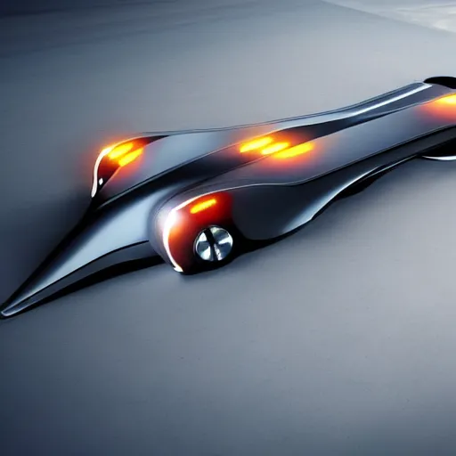 Image similar to a car with wings, concept, realistic, futuristic, soft lighting