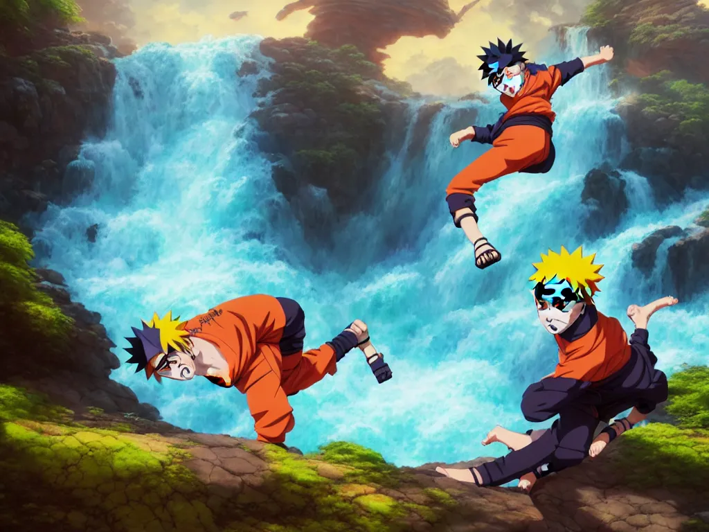 full body Art, Naruto anime, hyper detailed perfect