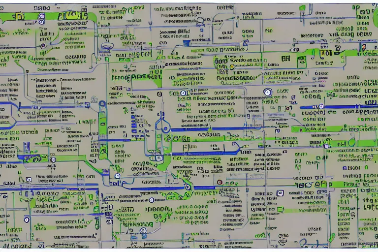 Image similar to dc metro map themed linux desktop environment, linux mint, computer wallpaper, in 1 9 9 5, y 2 k cybercore, industrial photography, still from a ridley scott movie