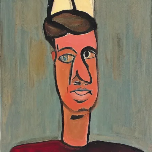 Image similar to a painting in the style of philip alice neel.