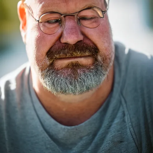 Image similar to portrait photo still of real life homer simpson, 8 k, 8 5 mm f 1. 8,