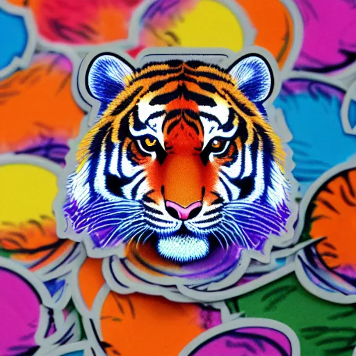 Image similar to A nice colorful tiger sticker