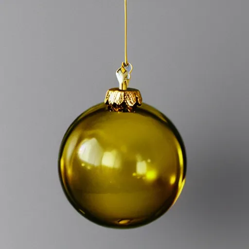 Prompt: glasball with golden ornaments