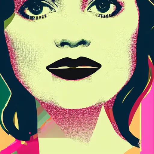 Prompt: a portrait of jenna coleman in retro colors, synthwave style, 2 d digital vector art