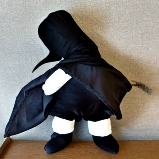 Prompt: plush toy plague doctor