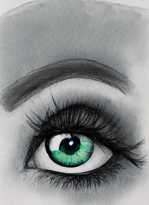 Prompt: portrait of a stunningly beautiful eye, art by rdgkrksdgktrkdktk