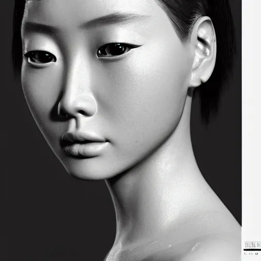 Image similar to closeup portrait of a sophisticated, fashionable cyberpunk young asian woman, rich queen, ruler of the world, medium length straight hair, high tech jewelry, an ultrafine hyperdetailed illustration by irakli nadar, matt wisniewski style, intricate linework, porcelain skin, unreal engine 5 highly rendered, global illumination, radiant light, detailed and intricate environment