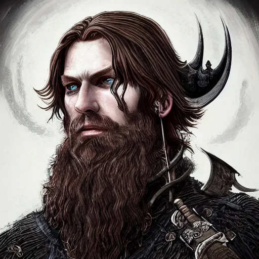 Image similar to Male Victorian Gothic Viking, hd, intricate, bloodborne, 8k, digital art