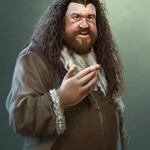 Image similar to hagrid, au naturel, hyper detailed, digital art, trending in artstation, cinematic lighting, studio quality, smooth render, fluorescent skin, unreal engine 5 rendered, octane rendered, art style by klimt and nixeu and ian sprigger and wlop and krenz cushart