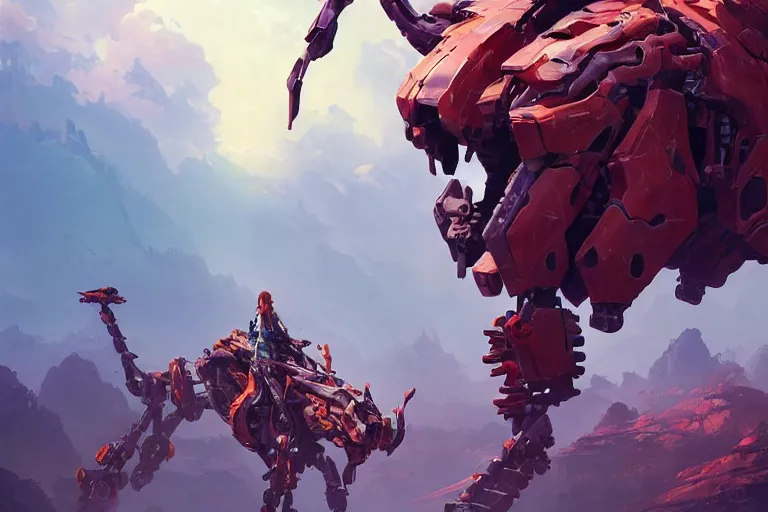 Image similar to clawstrider machine mecha animal beast robot of horizon forbidden west horizon zero dawn bioluminiscence, behance hd by jesper ejsing, by rhads, makoto shinkai and lois van baarle, ilya kuvshinov, rossdraws global illumination