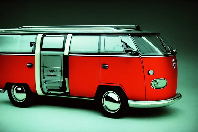 Prompt: designed by giorgetto giugiaro futuristic and modern vw bus, ektachrome photograph, volumetric lighting, f 8 aperture, cinematic eastman 5 3 8 4 film