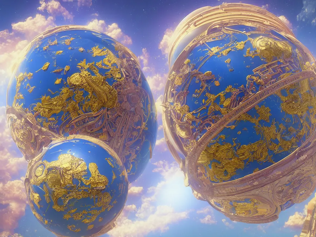 Image similar to The universe is a spheroid region 705 meters in diameter, 3d render, Sunlight Study, by Pierre-Joseph Redouté!!! and ((((Lisa Frank)))), Art Nouveau, 8k, extreme detail, sharp focus, octane render