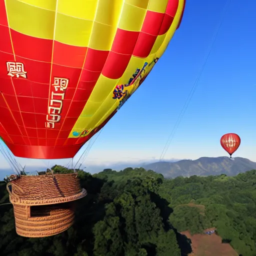 Image similar to cup noodle hot air balloon