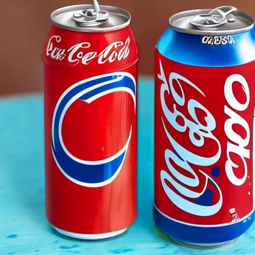 Image similar to a pepsi can boxing a coke can