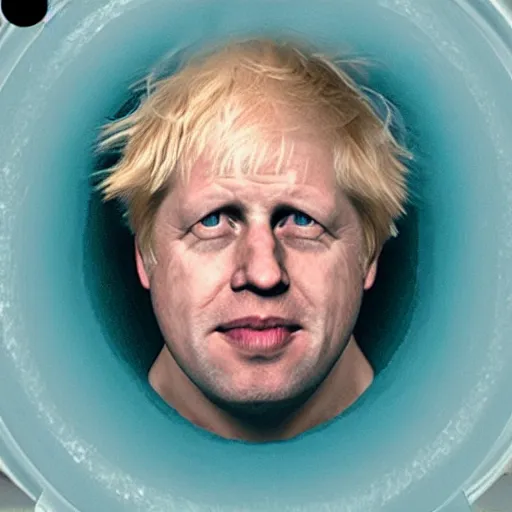 Image similar to ultra sounds photo of boris johnson in the womb