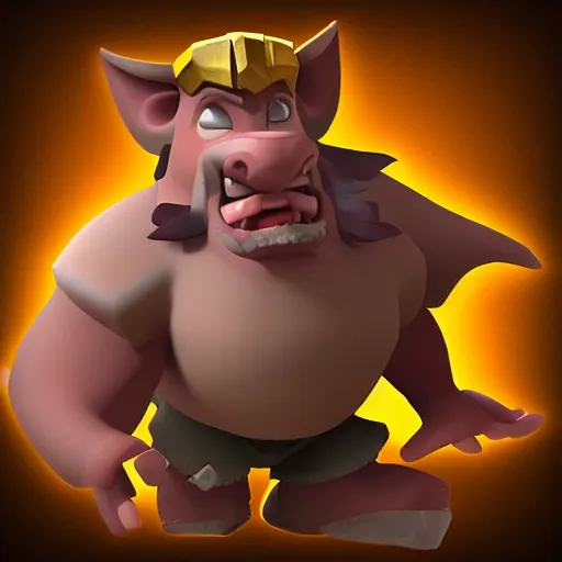 Prompt: hog rider from clash of clans