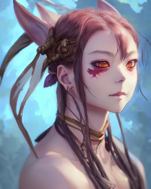 Image similar to character concept art of a beautiful young anime orc woman | | cute - fine - face, pretty face, realistic shaded perfect face, fine details by stanley artgerm lau, wlop, rossdraws, james jean, andrei riabovitchev, marc simonetti, and sakimichan, tranding on artstation