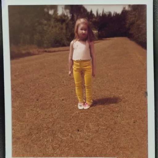 Image similar to corn grew legs and ran away, real polaroid