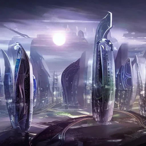 Image similar to a futuristic city from the year 2 0 7 0