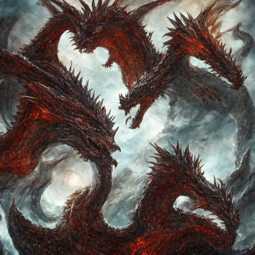 Image similar to the god of all dragons, artstation hall of fame gallery, editors choice, #1 digital painting of all time, most beautiful image ever created, emotionally evocative, greatest art ever made, lifetime achievement magnum opus masterpiece, the most amazing breathtaking image with the deepest message ever painted, a thing of beauty beyond imagination or words