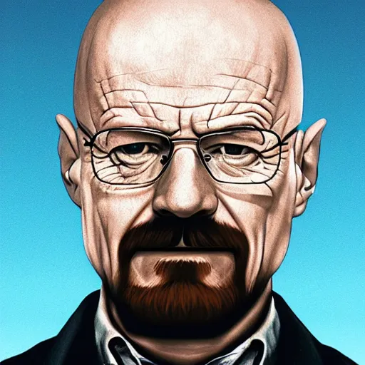 Image similar to walter white as a hot air balloon