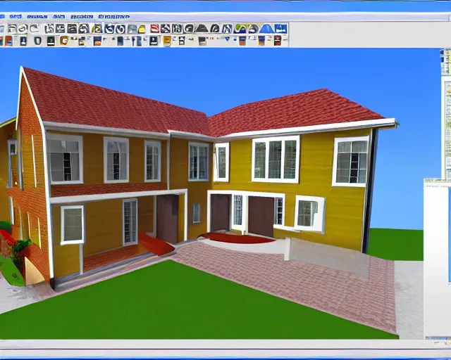 Image similar to 3 d home arcitecture design software, old software, windows 3. 1 software