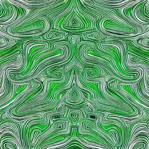 Image similar to green chrome swirling patterns