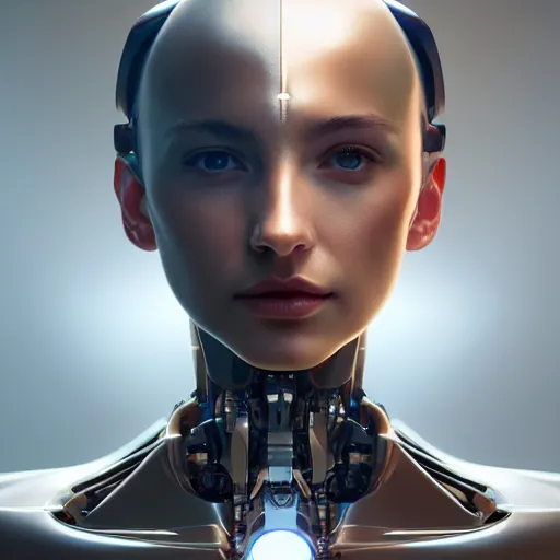 Image similar to Perfectly-centered portrait of a robot, highly detailed, professional digital painting, Unreal Engine 5, Photorealism, HD quality, 8k resolution, cinema 4d, 3D, cinematic, professional photography, art by artgerm and greg rutkowski and alphonse mucha and loish and WLOP