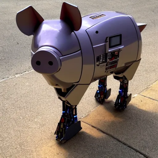 Prompt: robot pig