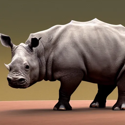 Prompt: Elon Musk as a rhinoceros