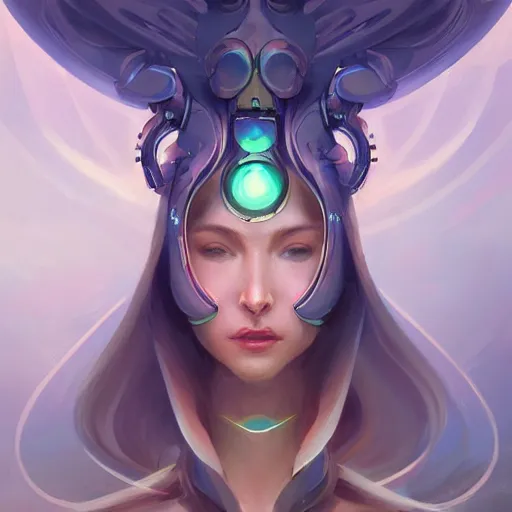 Prompt: portrait of a beautiful cybernetic emanation, profile, by pete mohrbacher and artgerm and wlop, digital art, highly detailed, intricate, fantasy, mystical, Trending on Artstation HQ, deviantart, unreal engine, 4K UHD image