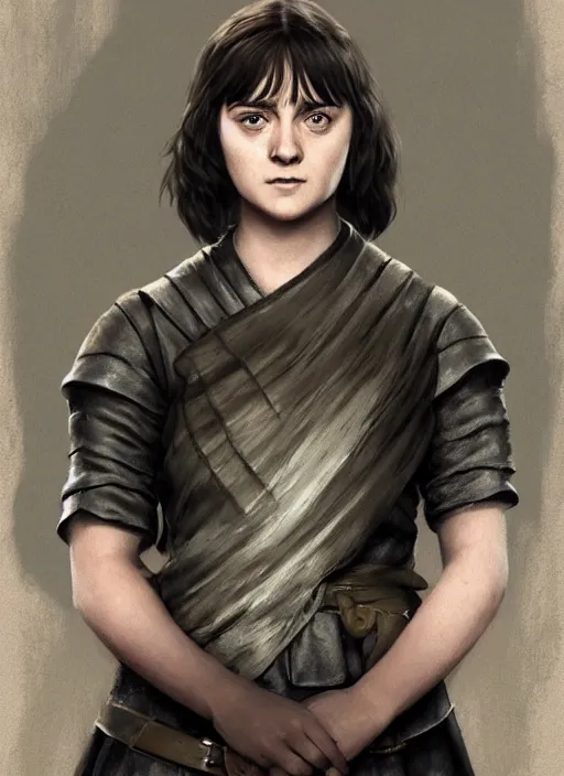 Image similar to arya stark, game of thrones, super highly detailed, professional digital painting, concept art, smooth, sharp focus, no blur, no dof, extreme illustration, unreal engine 5, photorealism, hd quality, 8 k resolution, cinema 4 d, 3 d, beautiful, cinematic, art by artgerm and greg rutkowski and alphonse mucha and loish and wlop