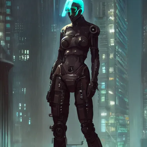 Prompt: cyberpunk character, full body shot, concept art, painted by stanley lau, painted by greg rutkowski, painted by stanley artgerm, digital art, trending on artstation