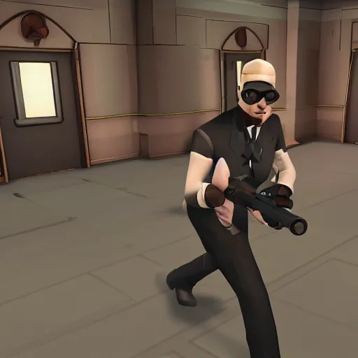 Prompt: tf2 spy on floor