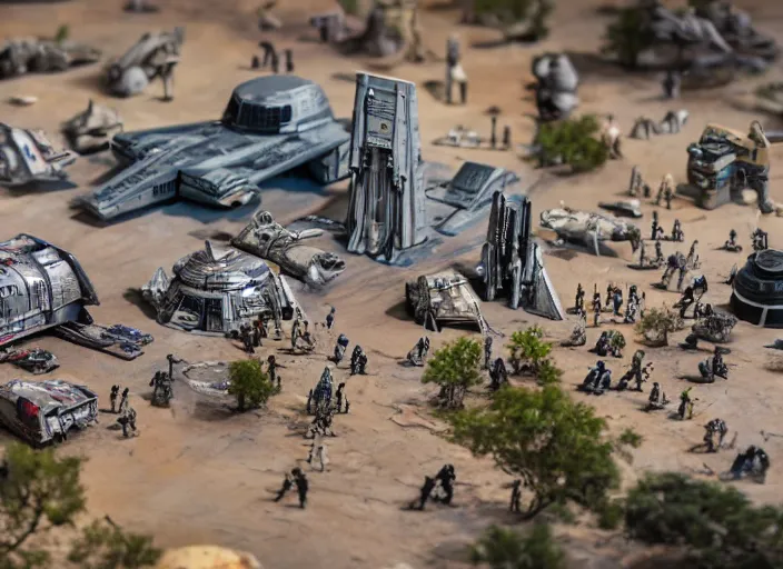 EPIC Three Part Star Wars Battle Diorama 