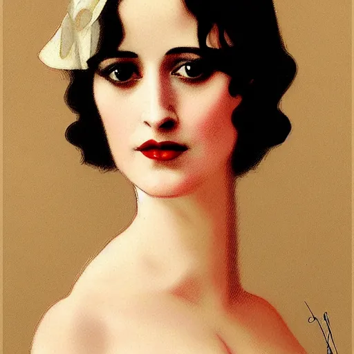 Prompt: portrait en buste flapper girl eva green, vesper lynd, vannessa ives, traditional corsican, intricate, highly detailed, artstation, illustration, jurgens, rutkowski, bouguereau, roaring 20s, 1920s-H 832