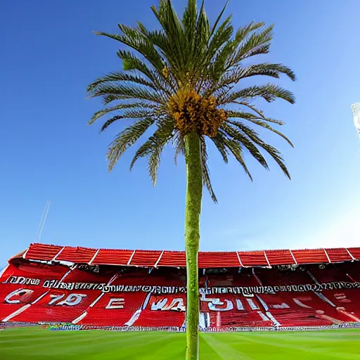 Prompt: old trafford, palm tree