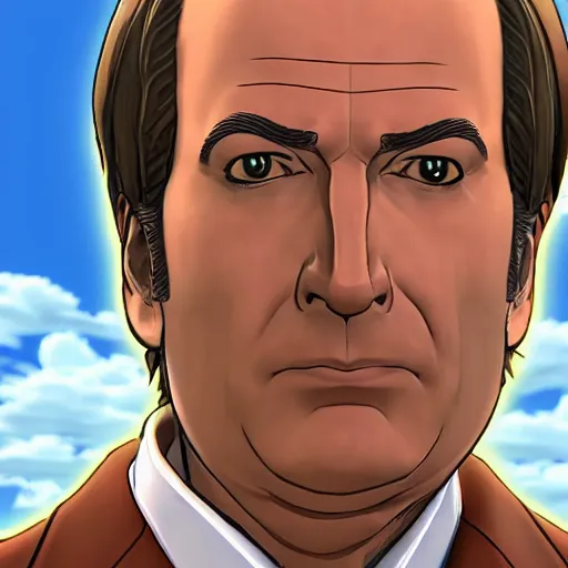 Image similar to Saul Goodman in Ace Attorney, 4k, detailed