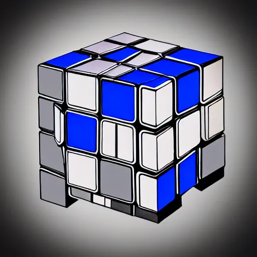 Prompt: rubiks cube blueprints.