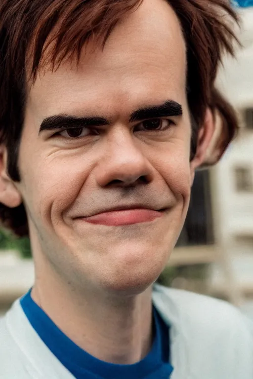 Image similar to portrait of Jacksfilms dressed in Garfield costume, starring in live-action adaptation of the comics, close-up photograph, shallow depth of field