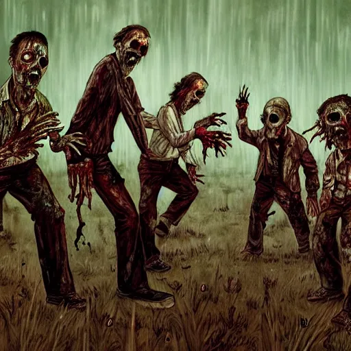 Image similar to zombie apocalypse by caleb deschanel, detailed