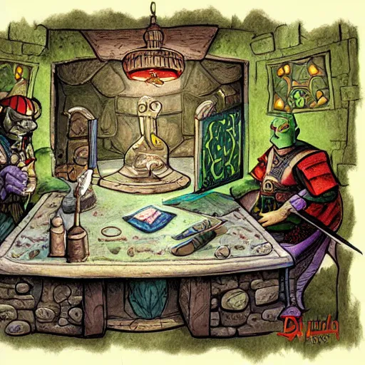 Prompt: painting of one health potion, fantasy, dungeons and dragons, by tony diterlizzi