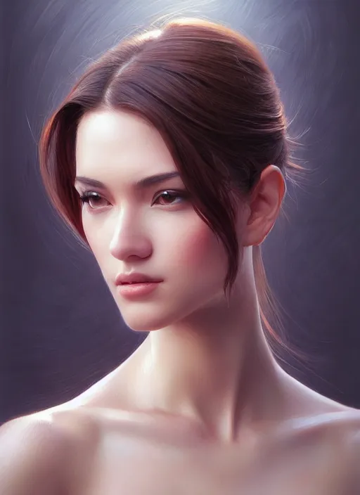 Image similar to photo of a gorgeous young woman in the style of stefan kostic, realistic, sharp focus, 8k high definition, insanely detailed, intricate, elegant, art by stanley lau and artgerm