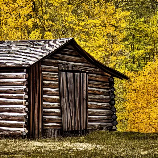 Prompt: old cabin, XF IQ4, 150MP, 50mm, f/1.4, ISO 200, 1/160s, natural light, Adobe Photoshop, Adobe Lightroom, DxO Photolab, polarizing filter, Sense of Depth, AI enhanced, HDR