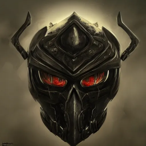 Image similar to grimdark blanchitsu helmet, terrifying, grimdark, photorealistic, closeup, symmetrical, artstation