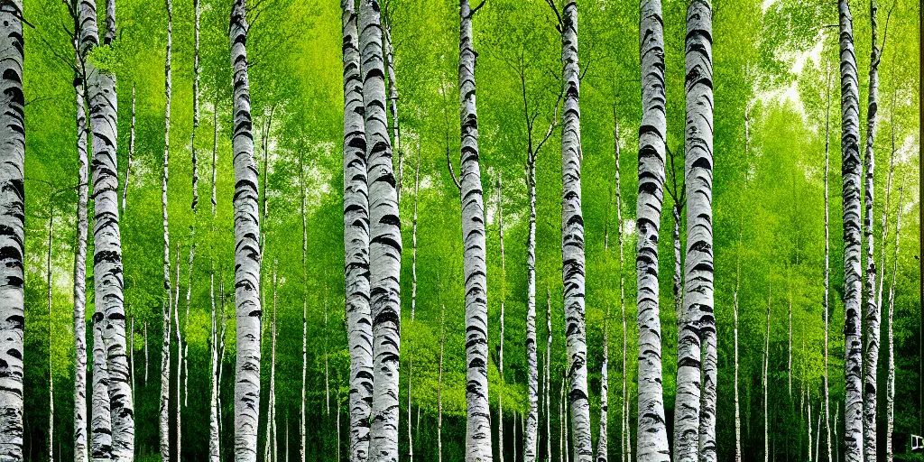 Image similar to lush birch forest, dense vegetation, against light, bright details, contrasting, daylight, highly detailed, by dieter rams 2 0 0 0, national geographic magazine, reportage photo, natural colors