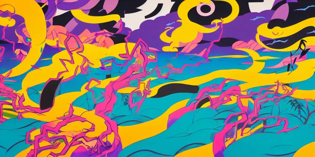 Image similar to river to the bank by tomokazu matsuyama, trending on artstation